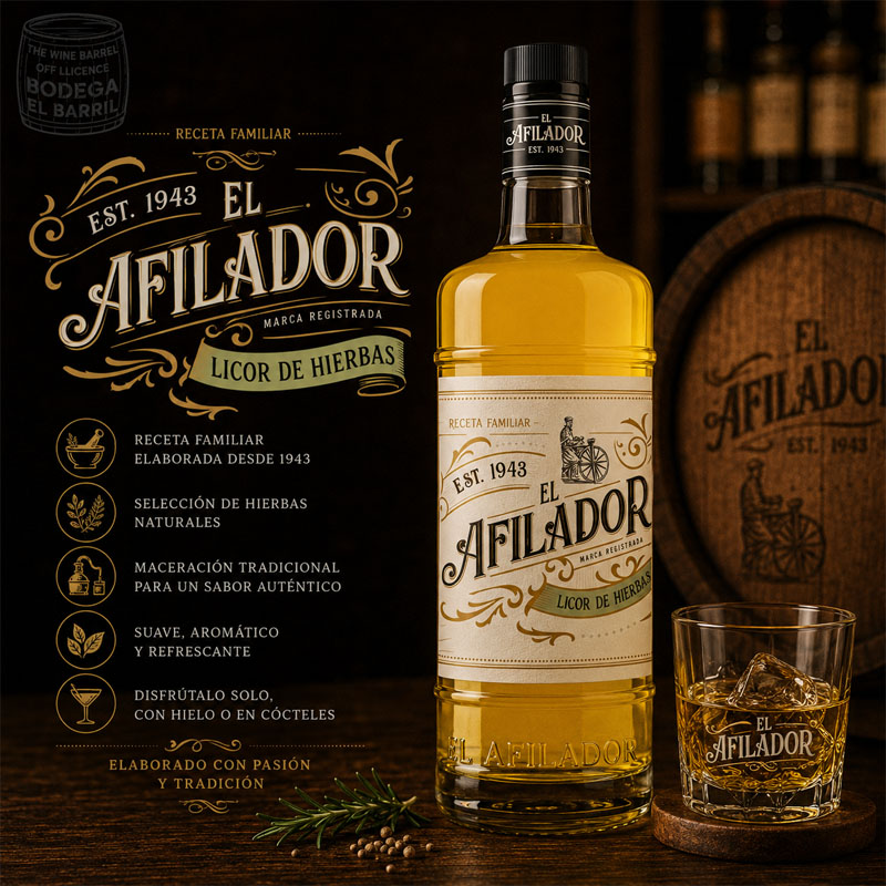 afilador licor de hierbas