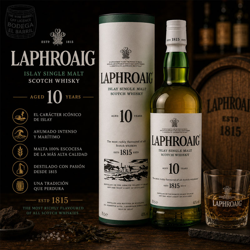 whisky laphroaig 10 años
