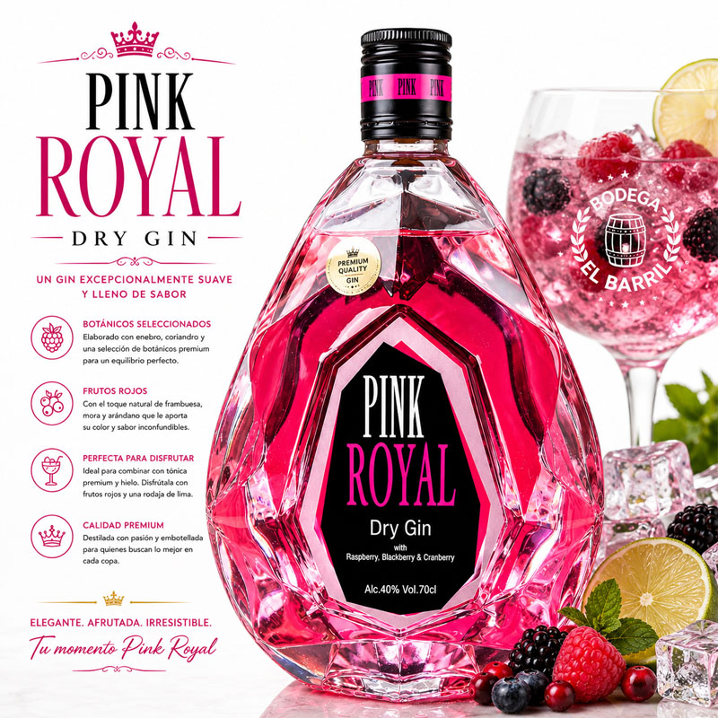Pink Royal Dry Gin 70Cl