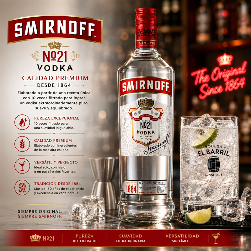 Smirnoff Roja 70Cl.