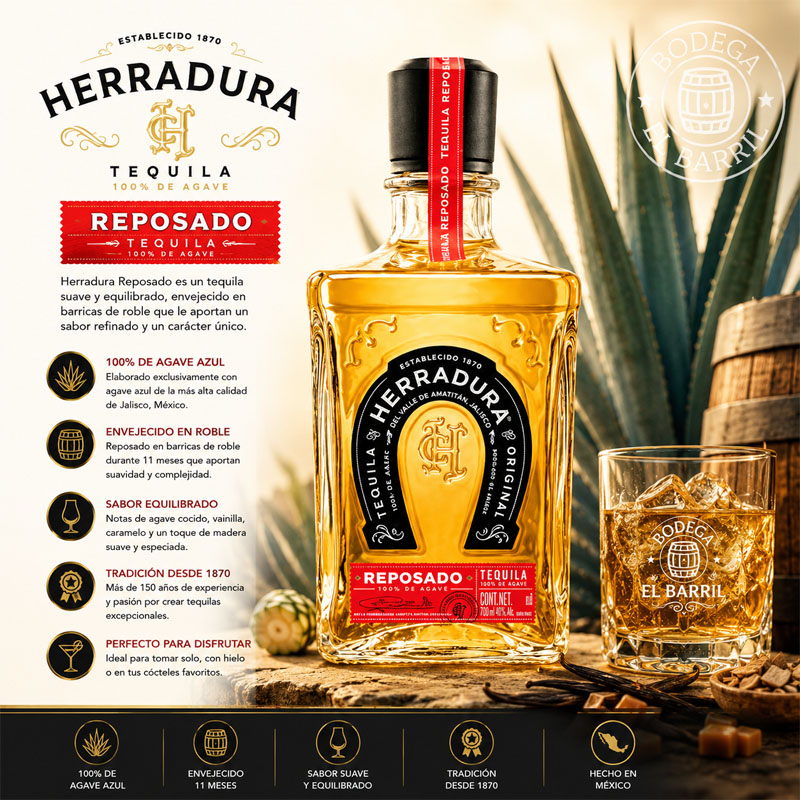 Tequila Herradura Reposado 70 Cl.