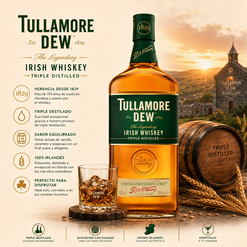 Tullamore Dew 1L. whisky