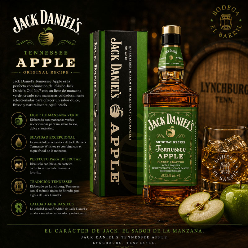 Jack Daniel's Apple Estuche Metálico 70cl