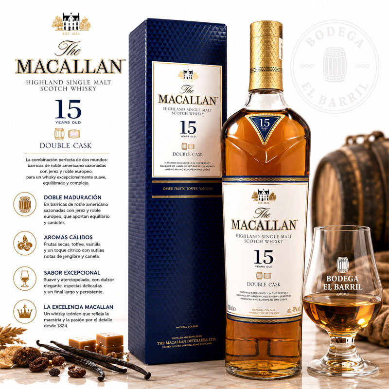Macallan 15 Años Double Cask