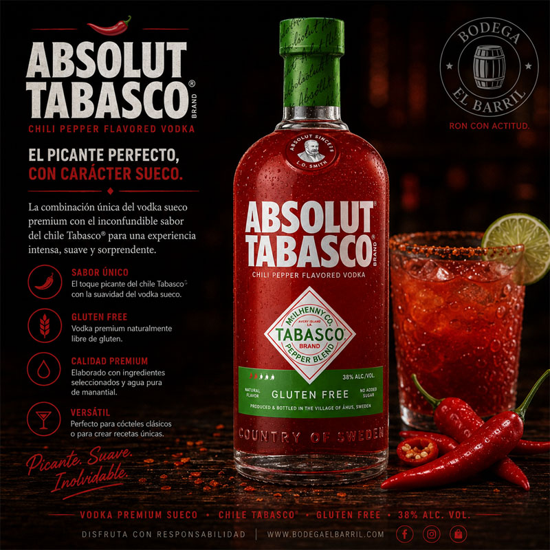 Absolut Tabasco 1L - Imagen 2