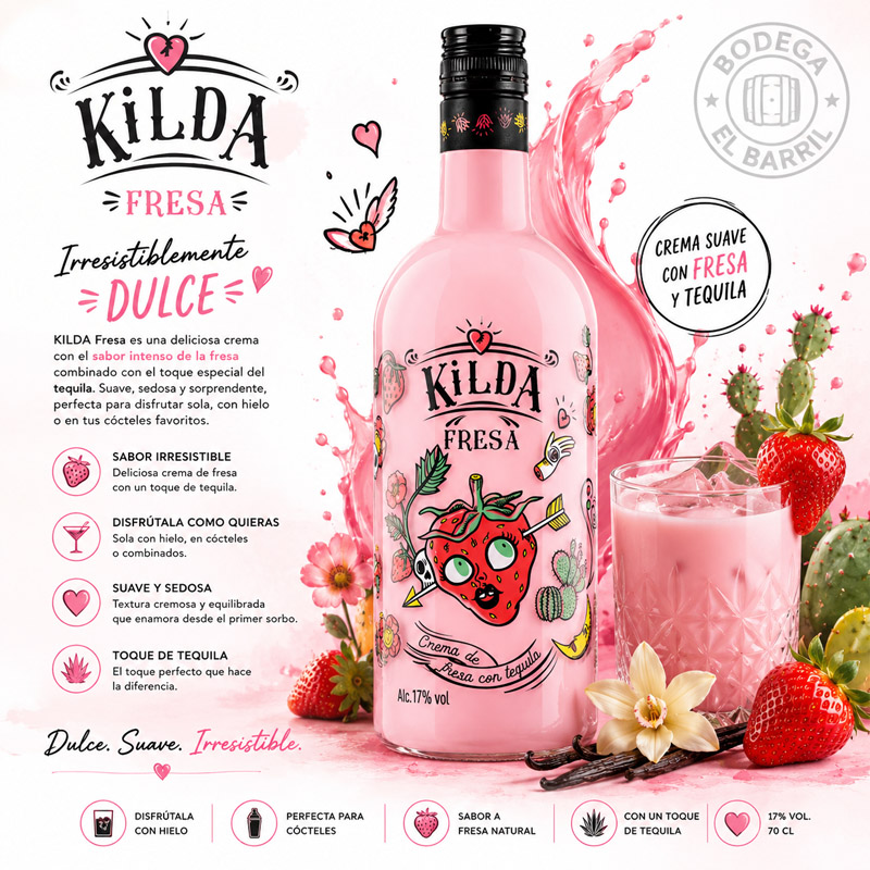 Crema de Fresa con Tequila Kilda